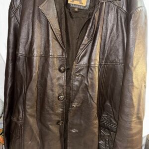 Vintage Phase 2 Leather Jacket; Size XL; Brown; Motorcycle; Bomber